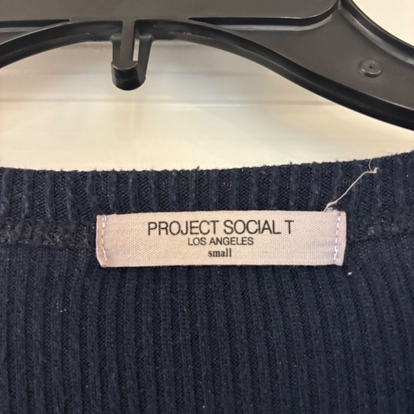 Project Social T Navy Ribbed Sweater - Picture 3 of 6
